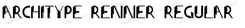 Architype Renner Regular字体转换